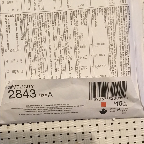 Simplicity Girls Dance Hall And More Costume Pattern - Picture 2 of 7